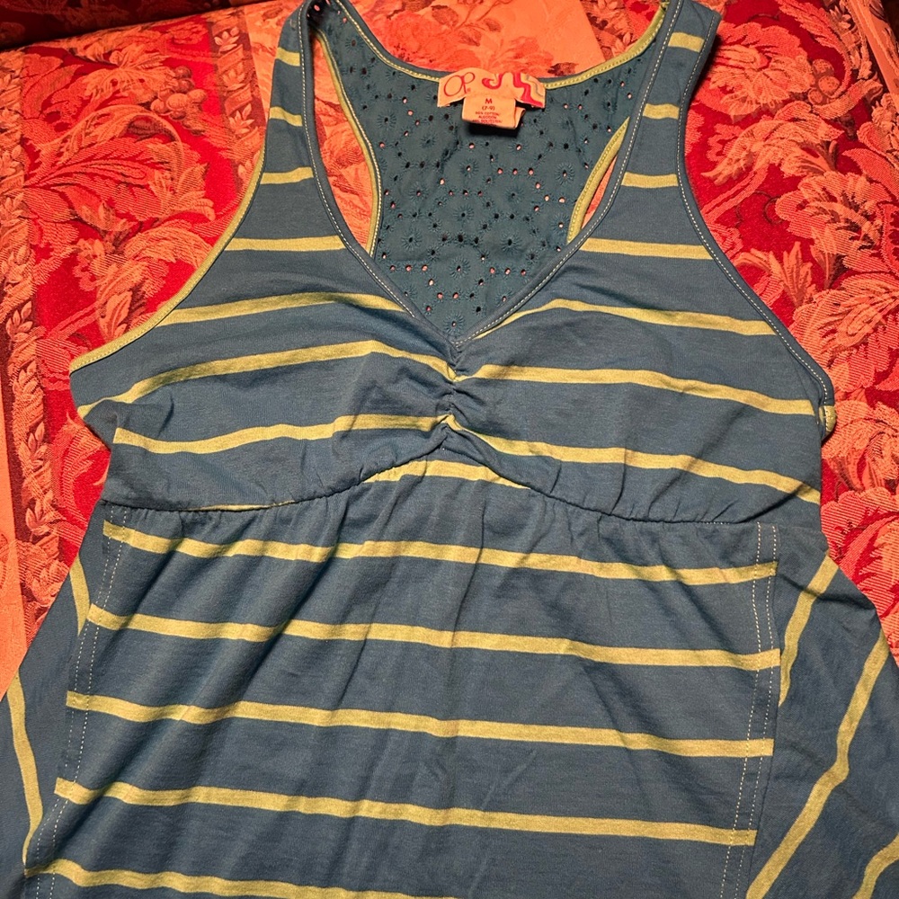 Multicolored V-Neck Sleeveless Tank Top